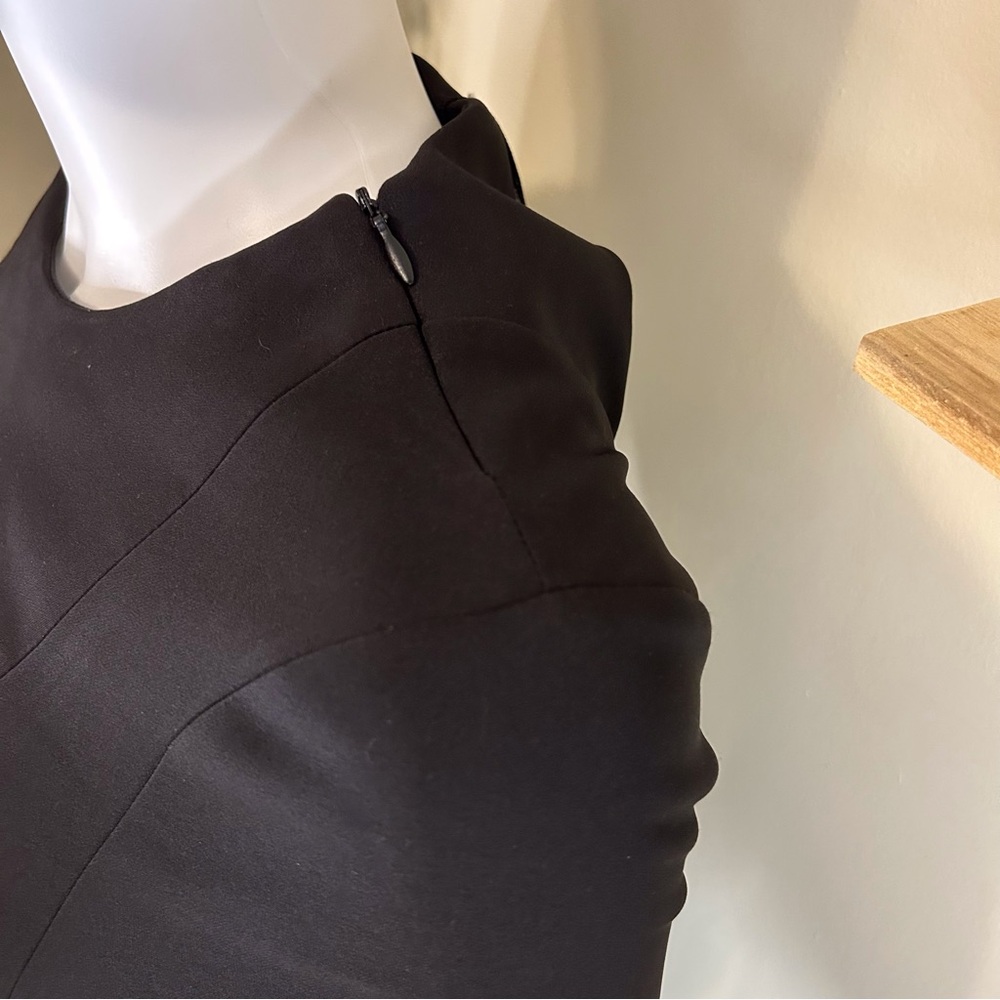 ZARA NWT Black Open Back Tall length Lace Up Strappy Long Sleeve Mini Dress - Picture 6 of 11